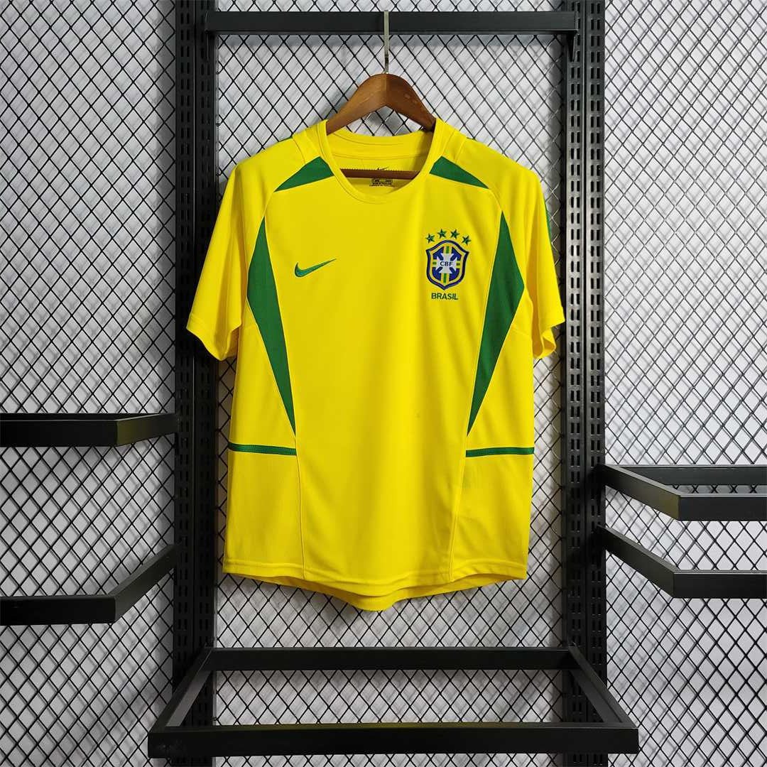 2002 Retro Brazil Soccer Jersey Home - JerseyFever