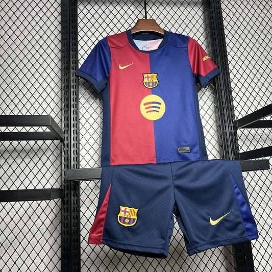 Barcelona Home 2024 - 2025 Kids Jersey