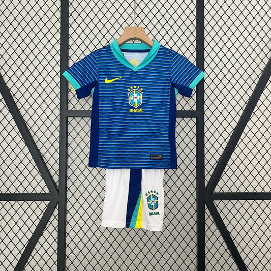 Brazil 2024 - 2025  Away Kids Jersey